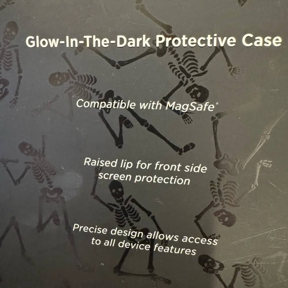 Skeleton Design GLOW IN THE DARK “bone boogie”Limited Edition black Phone Case